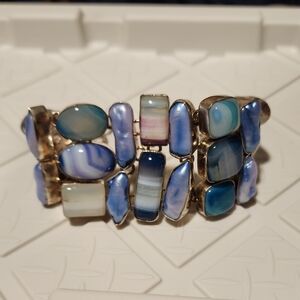 Blue and Silver Women's Bracelet